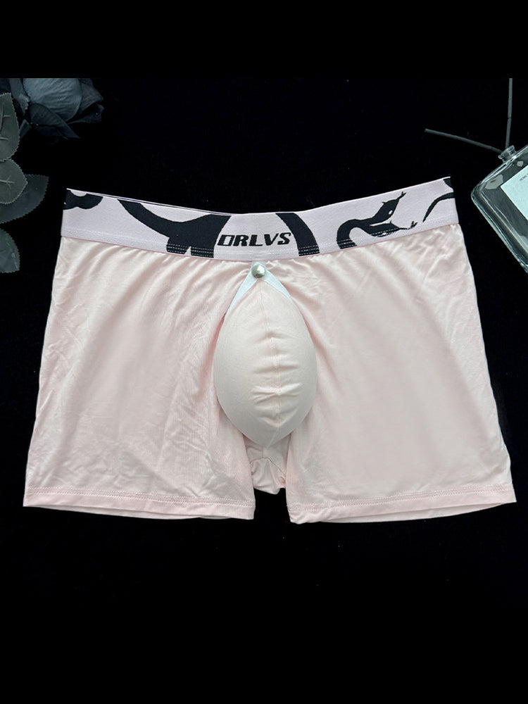 Men's Detachable Pouch Easy-Access Open Fly Modal Split-Crotch Boxers Briefs | dmunderwear detail image 17
