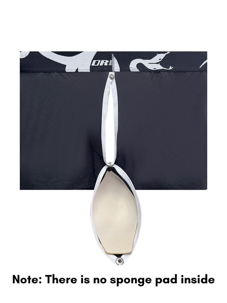 Men's Detachable Pouch Easy-Access Open Fly Modal Split-Crotch Boxers Briefs | dmunderwear detail image 8