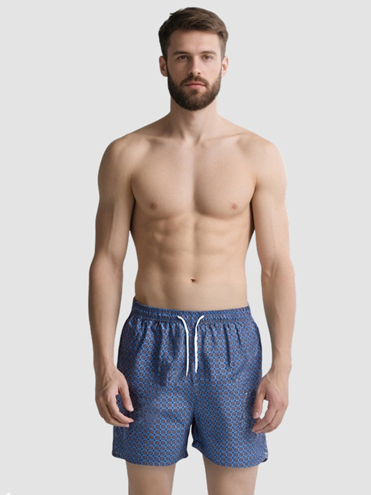 Men's Floral Print Quick-Dry Hybrid Chafe-Free Design Adaptive Stretch Board Shorts | dmunderwear detail image 1