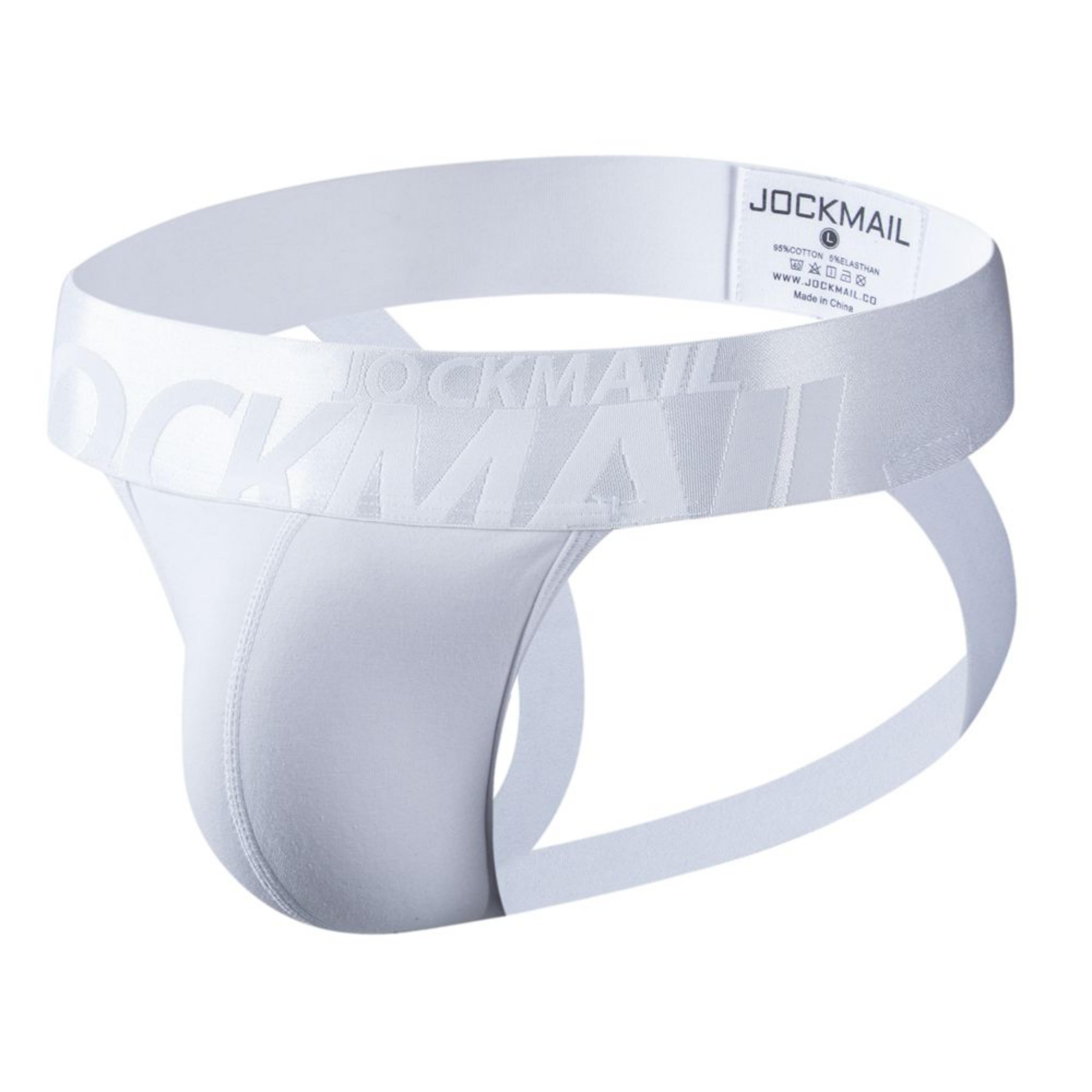 JOCKMAIL JM231 Jockstrap - Black - White | dmunderwear detail image 2