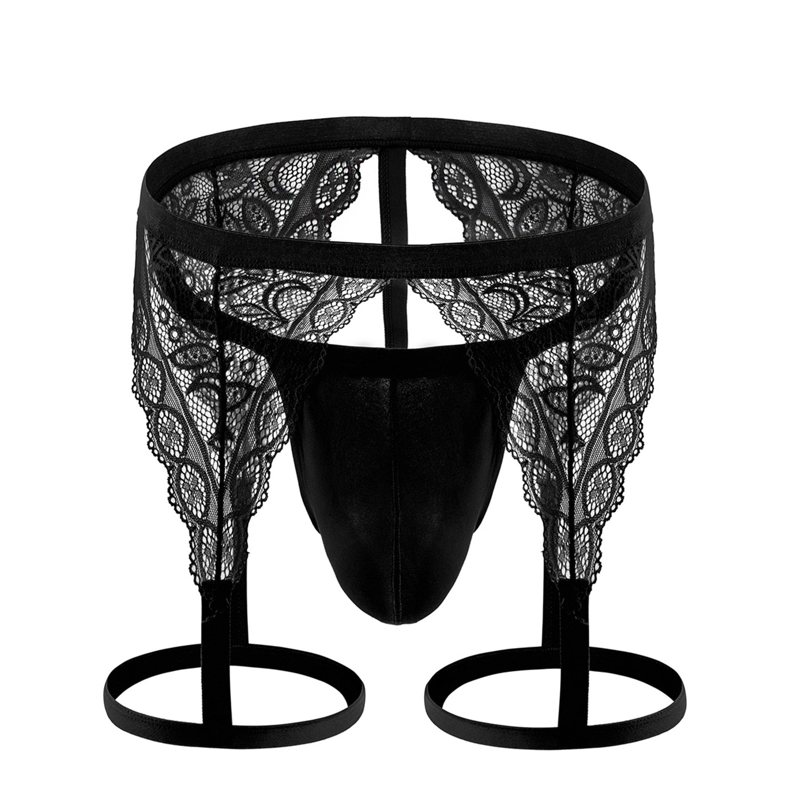 Men's Lace Garter Underwear | dmunderwear detail image 8