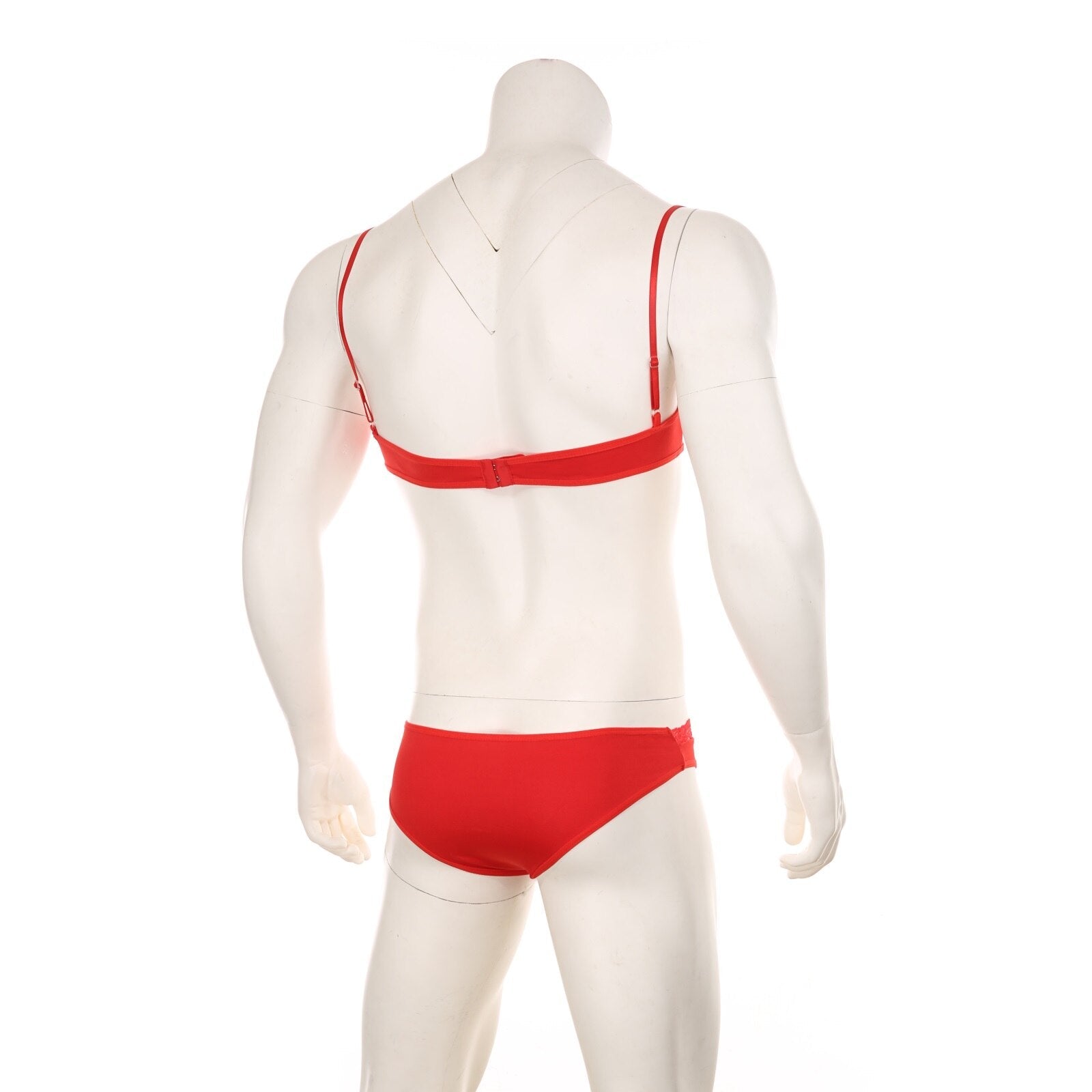 Mens Lace Lingerie Panties & Bra Set | dmunderwear detail image 11