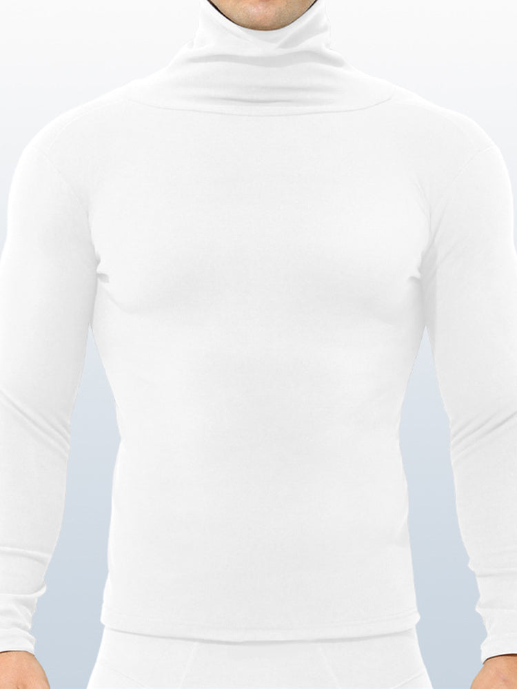 Men's Mid-high Collar Warm Cold-proof Long-sleeved Bottoming Shirt | dmunderwear variant image