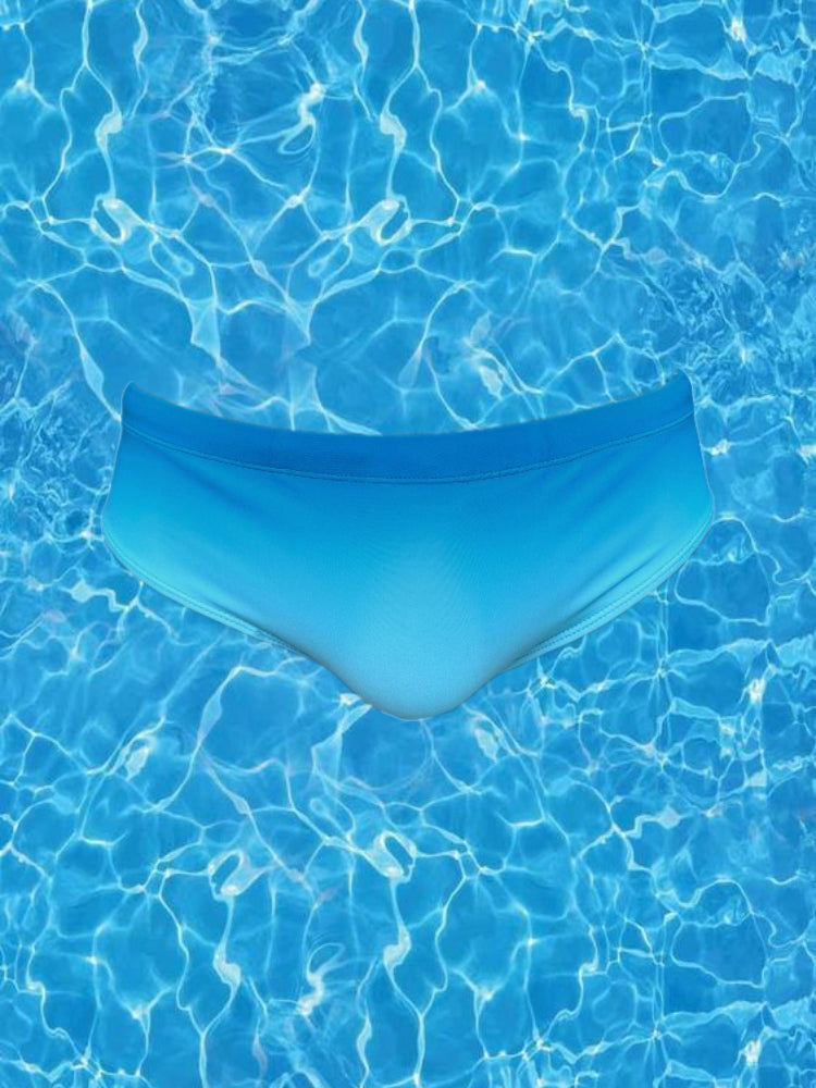 Men's Moisture-Wicking Stretch Fit Comfy Waistband Swim Briefs | dmunderwear detail image 1