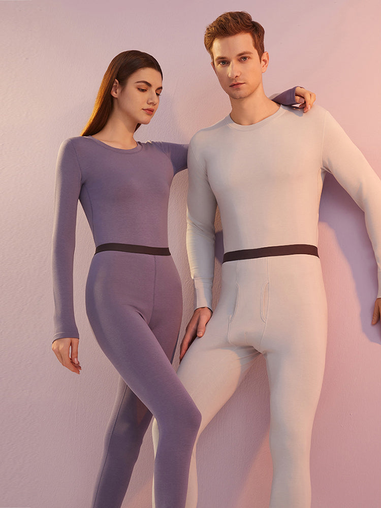 Men's Odor-Resistant Heat-Generating Fleece-Lined Base Layer Thermal Sets | dmunderwear detail image 5
