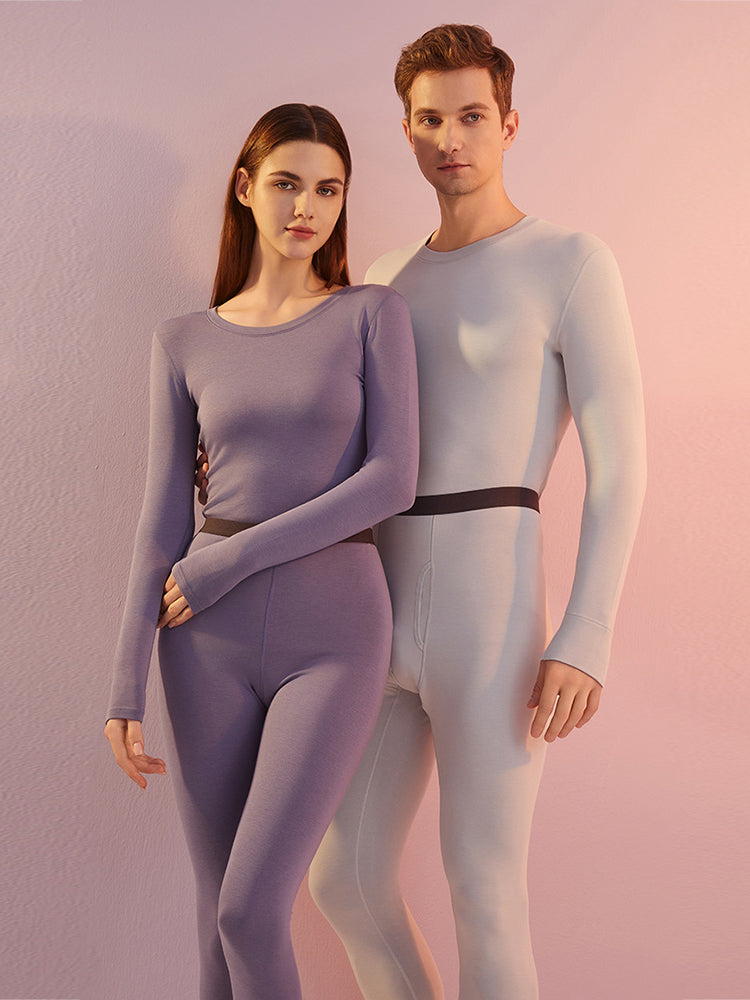 Men's Odor-Resistant Heat-Generating Fleece-Lined Base Layer Thermal Sets | dmunderwear detail image 6