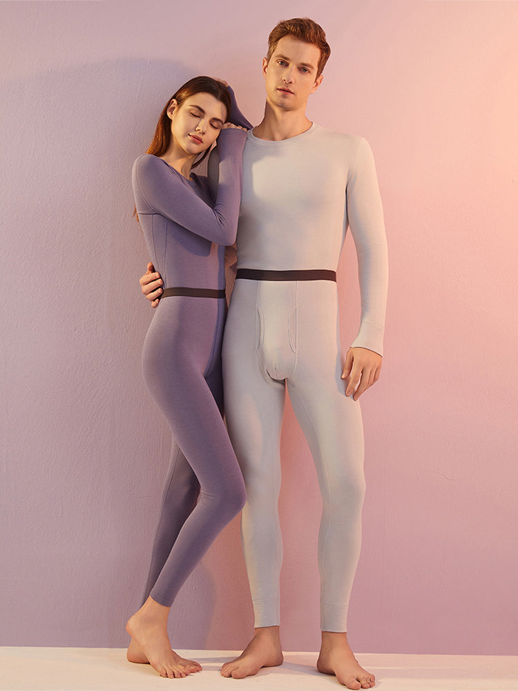 Men's Odor-Resistant Heat-Generating Fleece-Lined Base Layer Thermal Sets | dmunderwear detail image 8