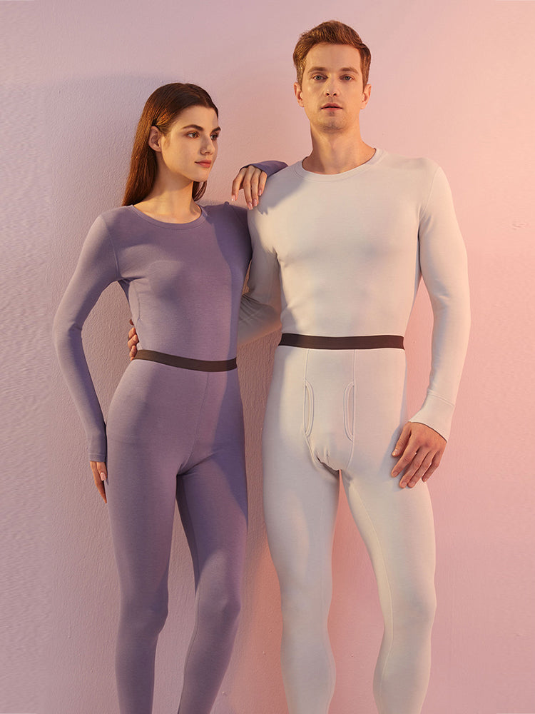 Men's Odor-Resistant Heat-Generating Fleece-Lined Base Layer Thermal Sets | dmunderwear detail image 9