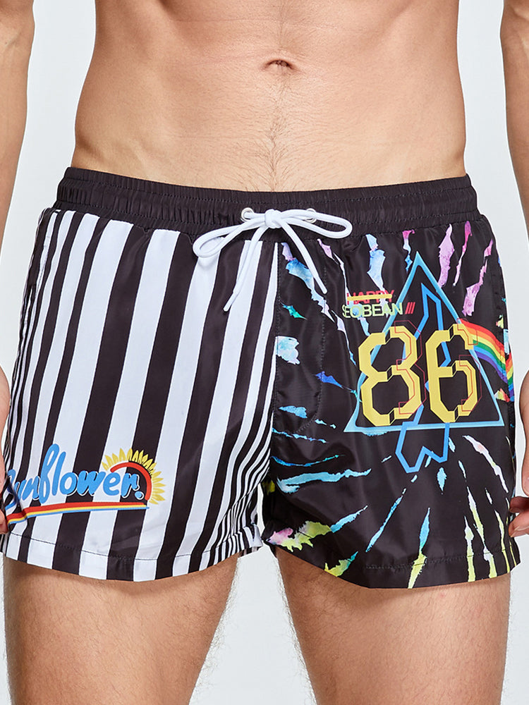 Men's Printed Athletic Cut Quick-Dry Comfy Waistband Board Shorts | dmunderwear variant image