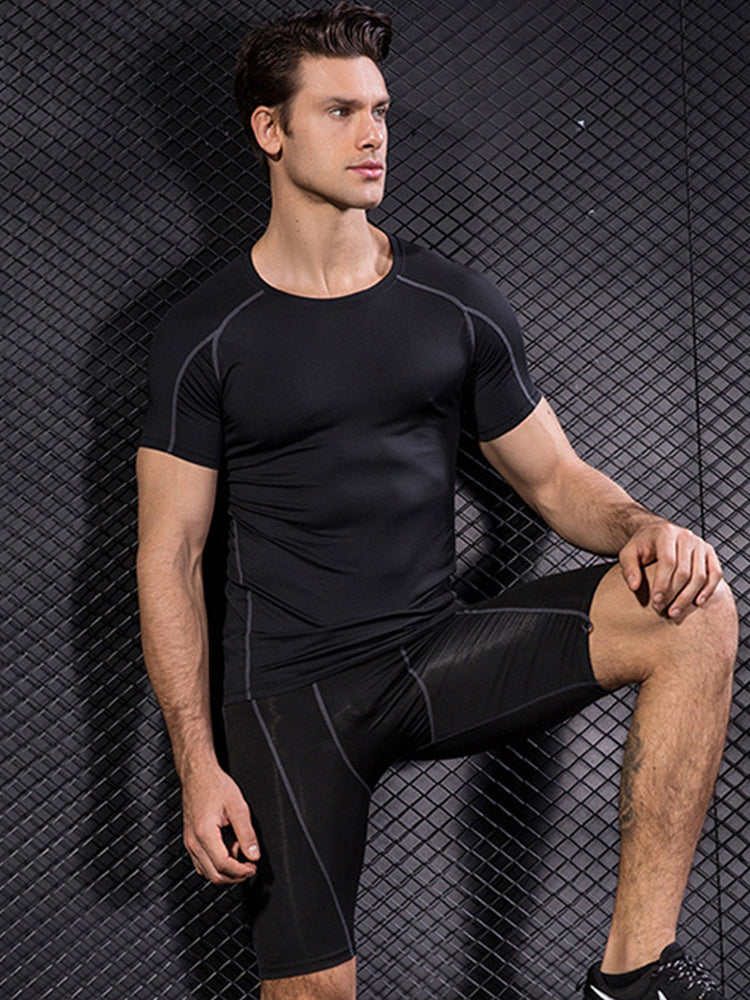 Men's PRO Compression Stretch Fit Quick-Dry Training Lightweight Tops & Tights | dmunderwear detail image 10