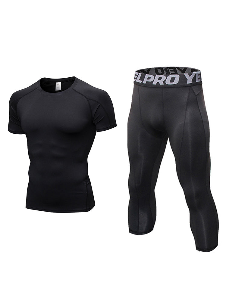 Men's PRO Compression Stretch Fit Quick-Dry Training Lightweight Tops & Tights | dmunderwear variant image