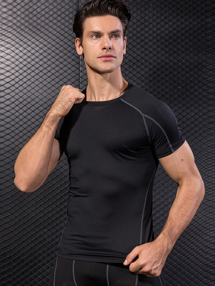 Men's PRO Compression Stretch Fit Quick-Dry Training Lightweight Tops & Tights | dmunderwear detail image 5