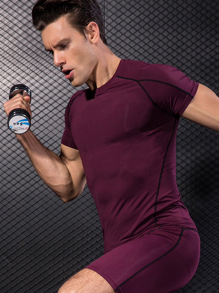 Men's PRO Compression Stretch Fit Quick-Dry Training Lightweight Tops & Tights | dmunderwear detail image 7