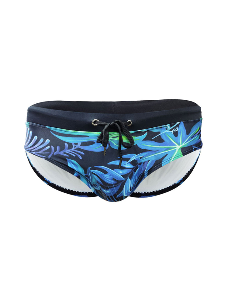 Men's Retro Print Casual Beach Swim Briefs | dmunderwear variant image