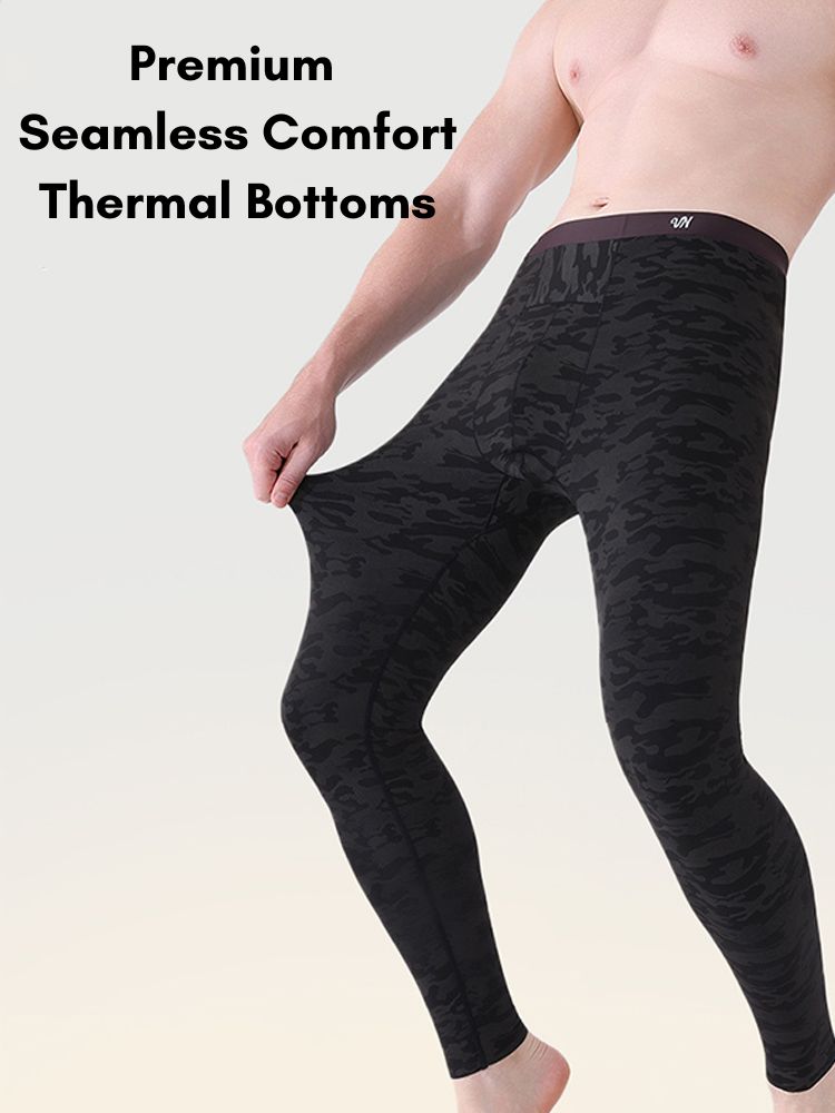 Men's Seamless Comfort Everyday Essential Odor-Control Warm Thermal Sets | dmunderwear detail image 6