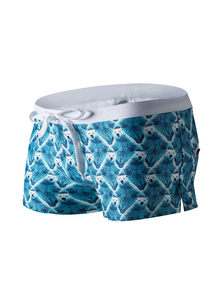 Men's Seamless Comfort Trendy Print Modern Cut Pocket Swim Trunks | dmunderwear variant image
