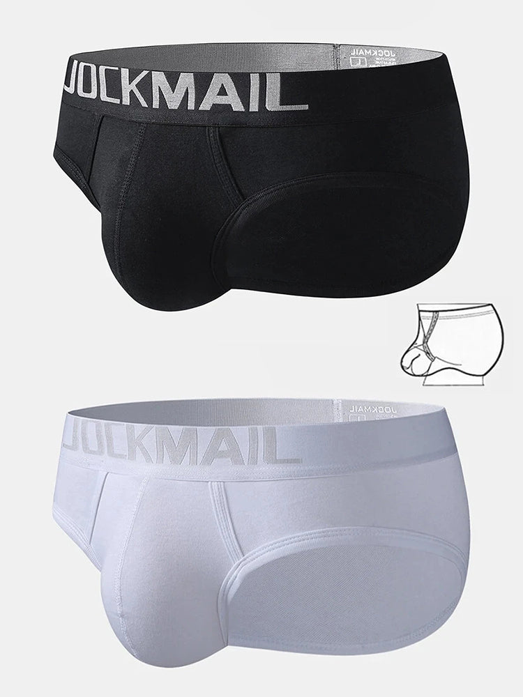 2 Pack Men's Sexy Cotton Support Contour Pouch Briefs | dmunderwear variant image