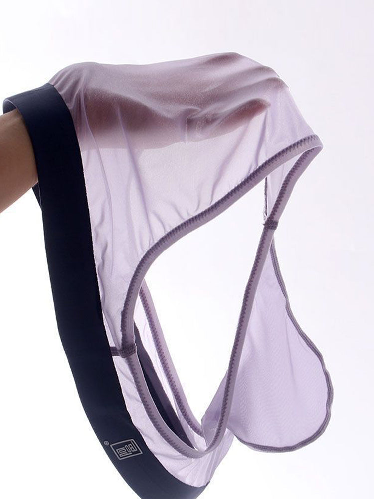 Men's Sexy Transparent Suspender Briefs | dmunderwear detail image 8
