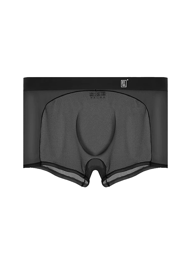 Men's Sheer Elegance Mesh Panels Breathable One-Piece Seamless Trunks | dmunderwear variant image