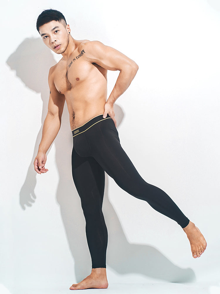 Men's Sleep-Ready Ultra-Soft Thin Modal Stretchy Thermal Bottoms | dmunderwear detail image 15