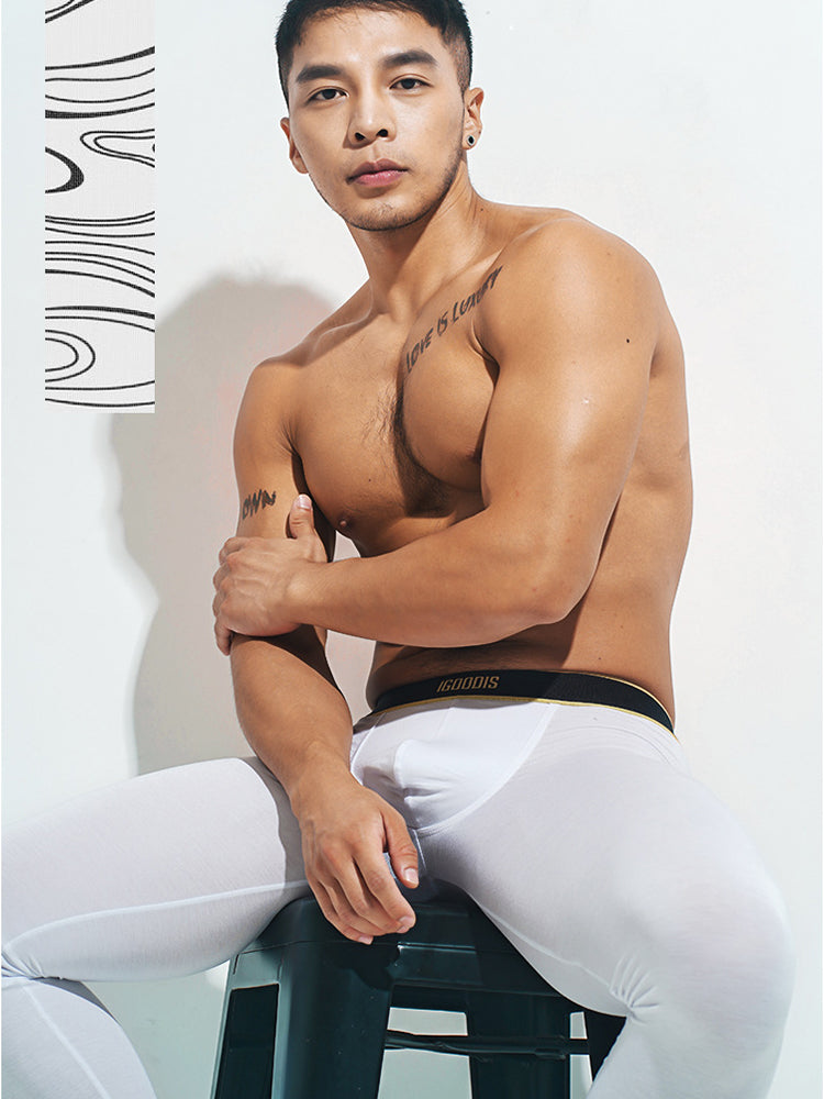 Men's Sleep-Ready Ultra-Soft Thin Modal Stretchy Thermal Bottoms | dmunderwear detail image 4