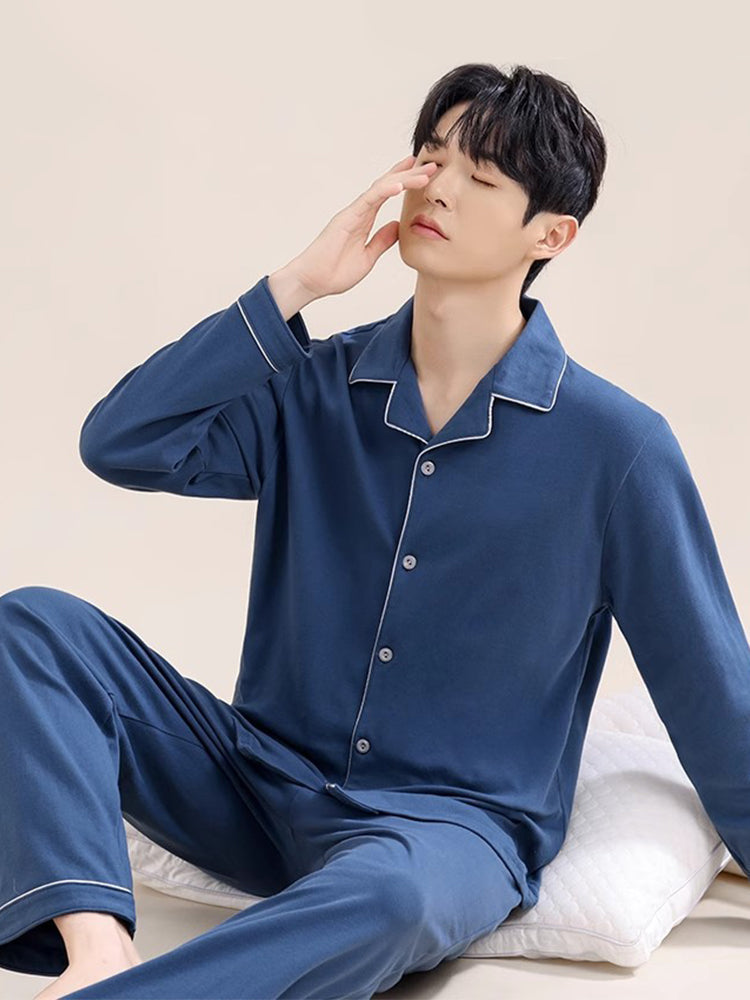 Men's Soft-Touch Ultra-Soft Pure Cotton Seamless Comfort Lounge & Sleepwear | dmunderwear variant image
