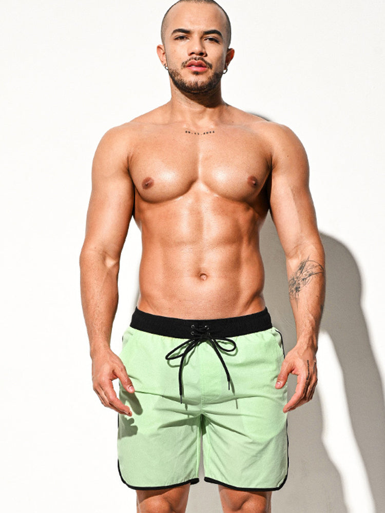 Men's Solid-Colored Breathable Mesh Board Shorts | dmunderwear variant image