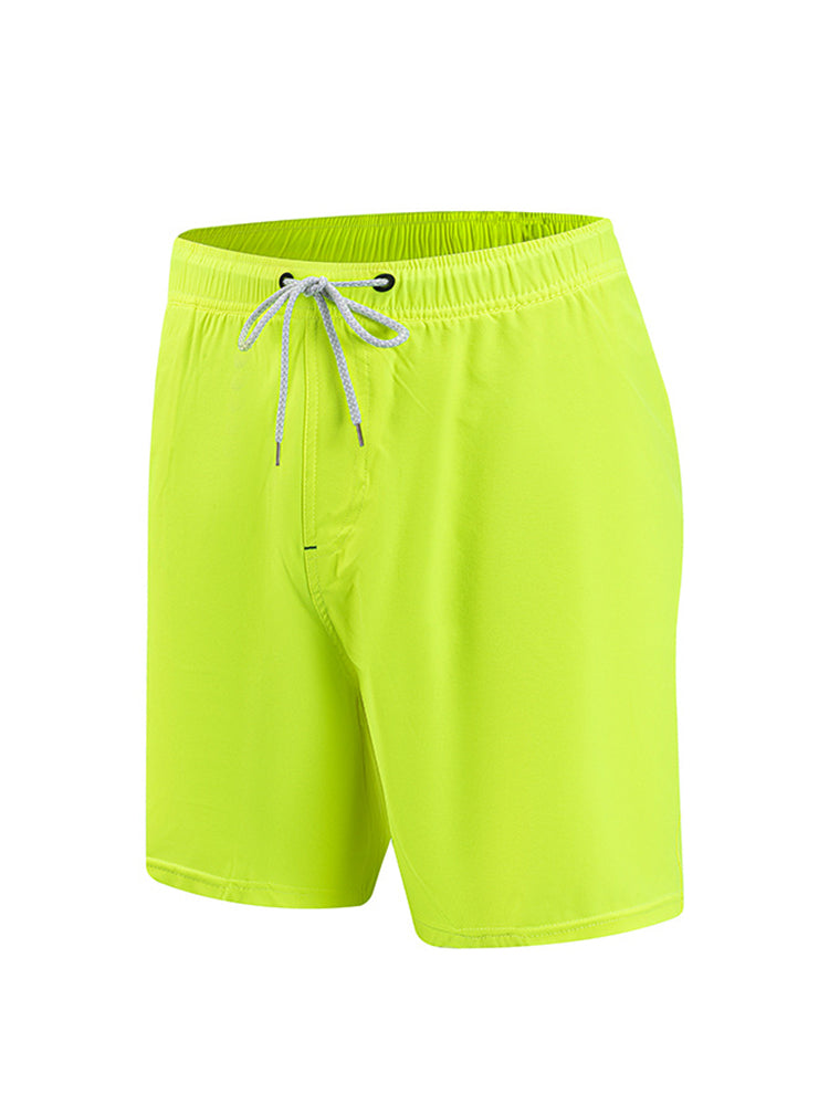 Men's Solid Quick-Dry Built-in Breathable Mesh Liner Travel-Friendly Sporty Board Shorts | dmunderwear variant image