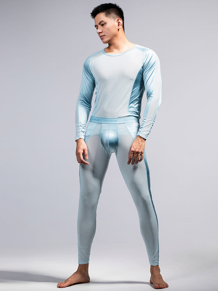 Men's Ultra-Thin Shape-Retaining Fabric Chafe-Free Design Activewear Tops & Tights | dmunderwear detail image 1
