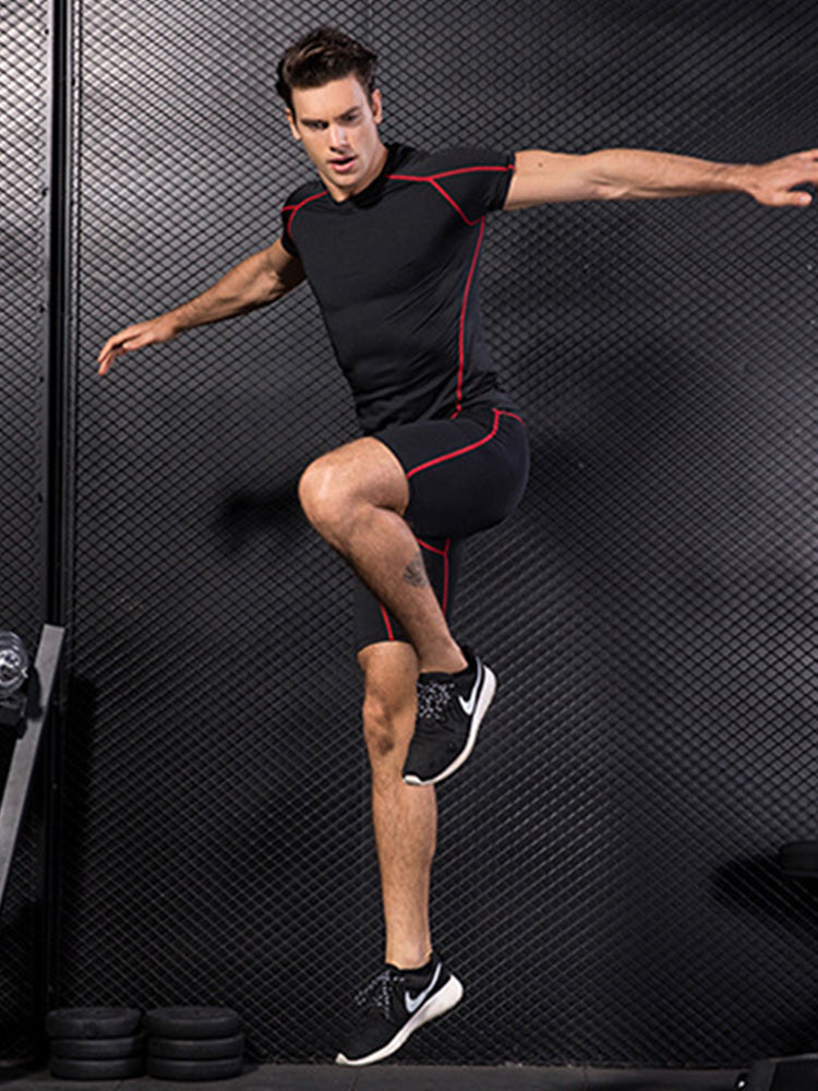 Men's Workout Ready Stretch Fit Tagless & Seamless Sporty Cut Activewear Tops & Tights | dmunderwear detail image 5