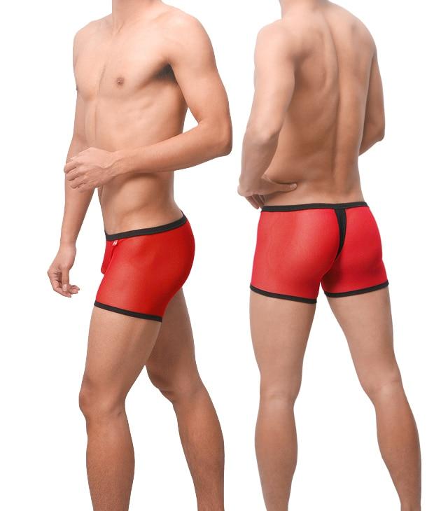 ORVLS Mesh Faux Thong Boxer Briefs | dmunderwear