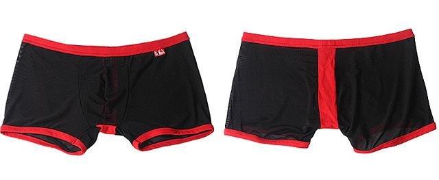 ORVLS Mesh Faux Thong Boxer Briefs | dmunderwear detail image 4