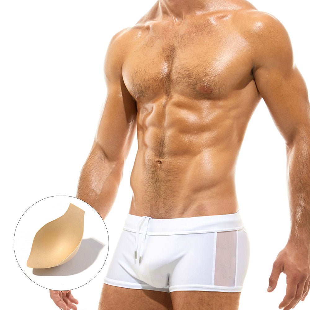 Mesh Peekaboo Swim Trunks | dmunderwear detail image 7