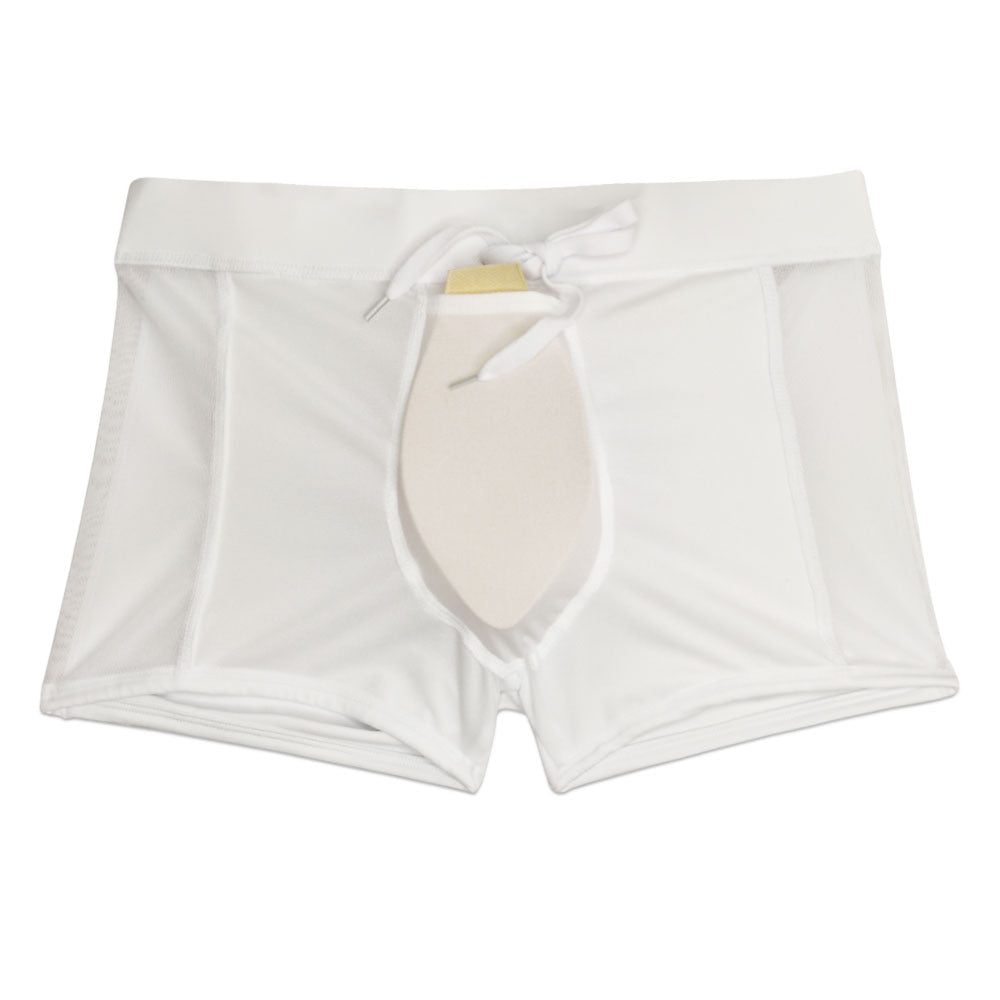Mesh Peekaboo Swim Trunks | dmunderwear detail image 9