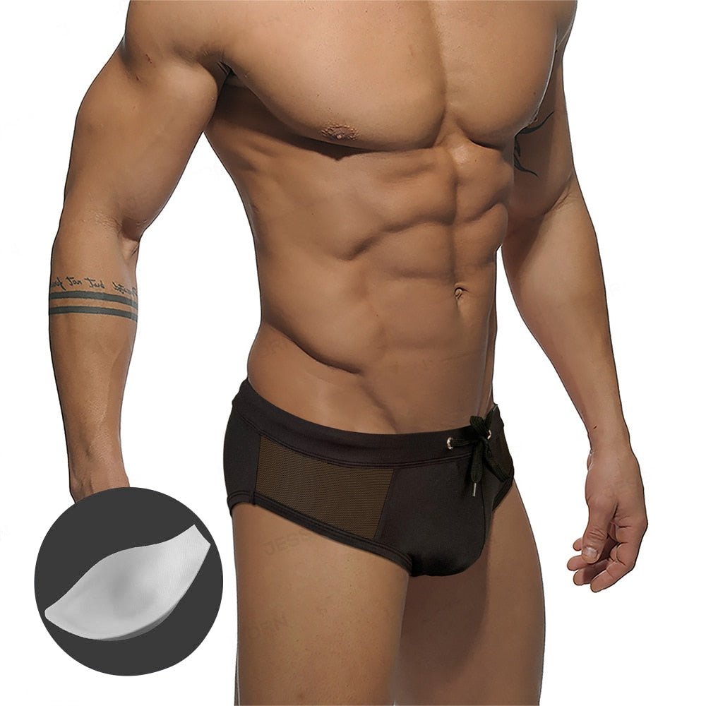 Mesh Sideshow Swim Briefs | dmunderwear detail image 4