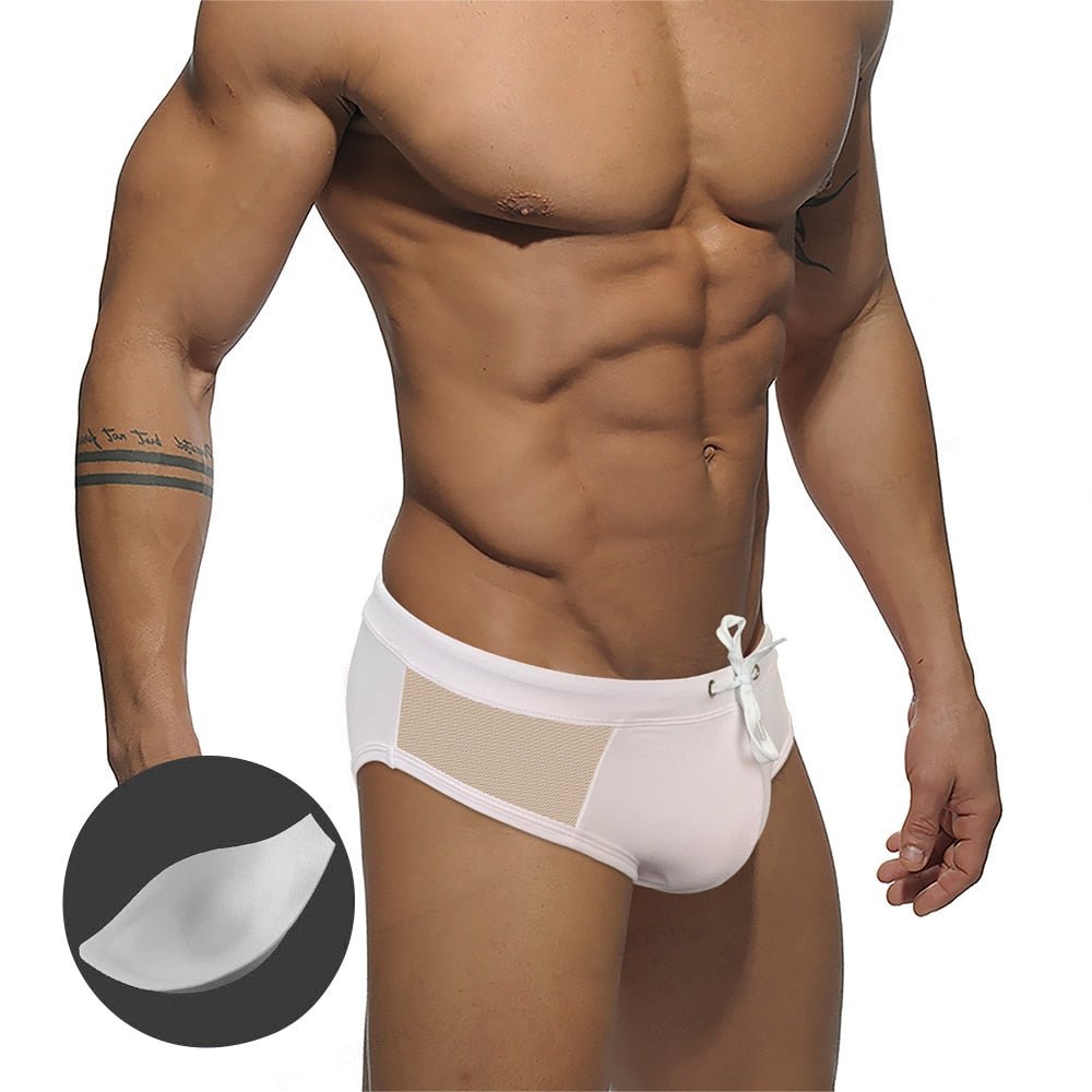 Mesh Sideshow Swim Briefs | dmunderwear detail image 9