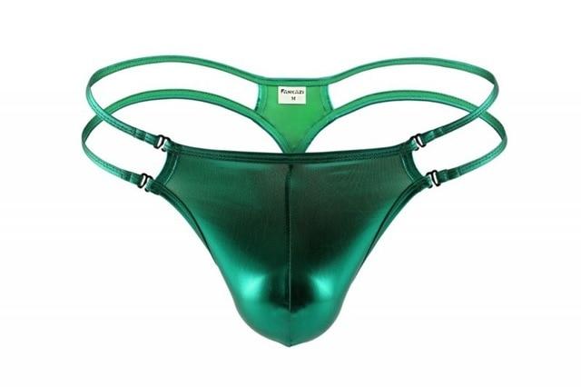 ORVLS Metallic Double Strap Thong | dmunderwear variant image