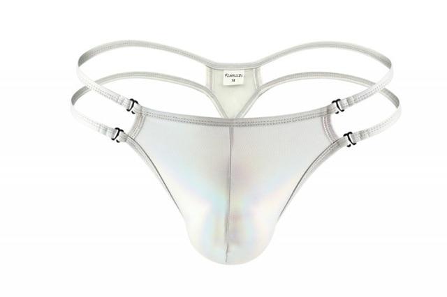 ORVLS Metallic Double Strap Thong | dmunderwear detail image 3