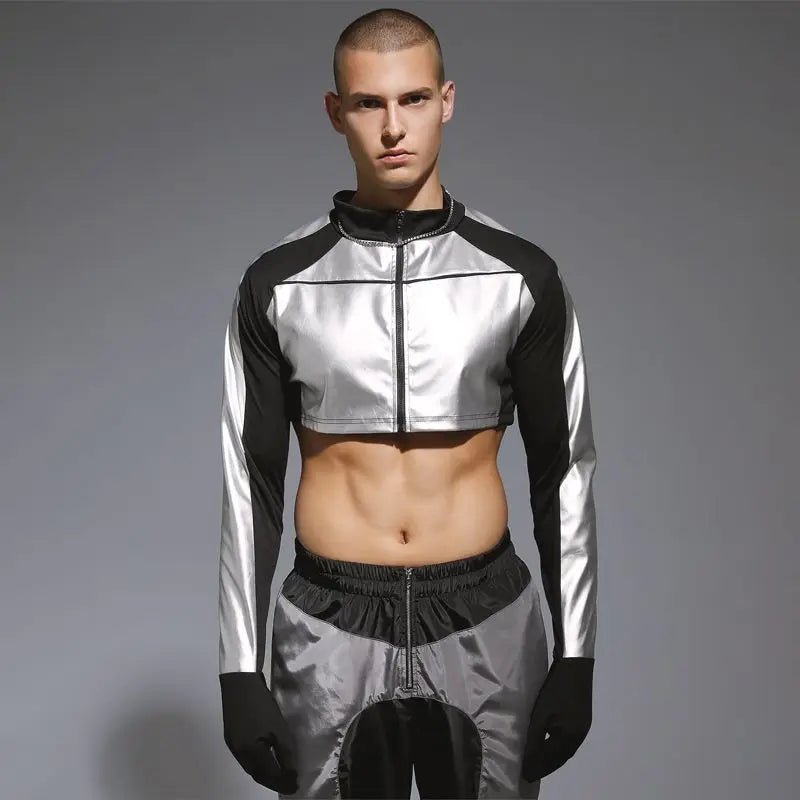 ORVLS Metallic Gloved Crop Top | dmunderwear