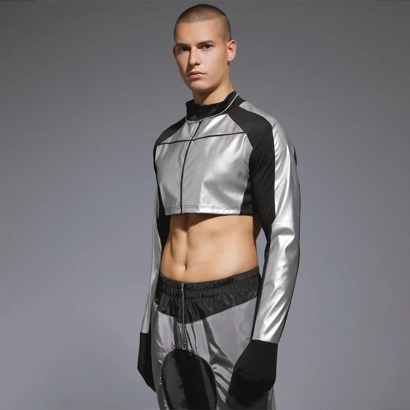 ORVLS Metallic Gloved Crop Top | dmunderwear detail image 12