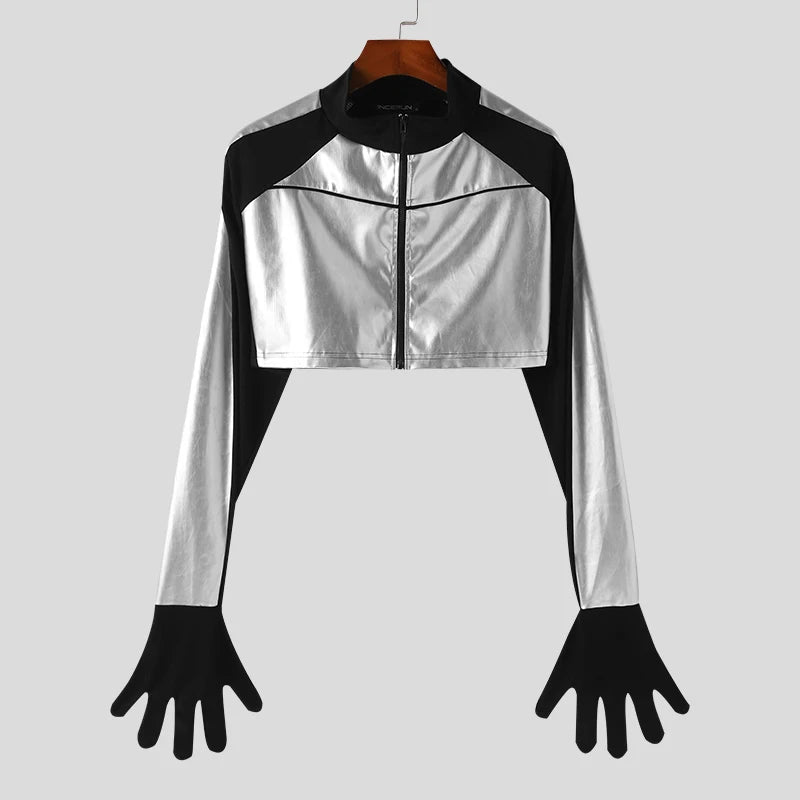 ORVLS Metallic Gloved Crop Top | dmunderwear detail image 14