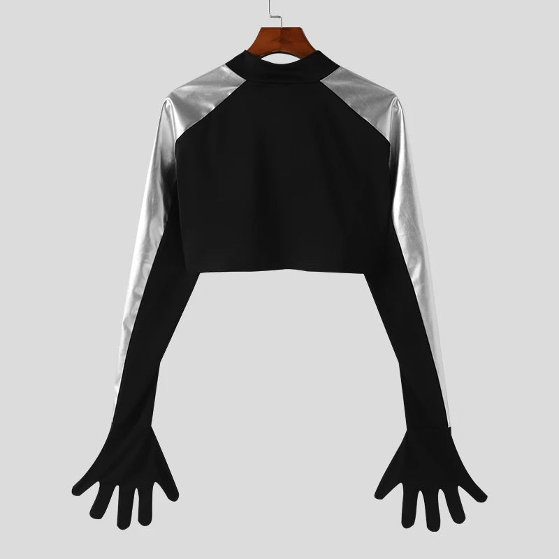 ORVLS Metallic Gloved Crop Top | dmunderwear detail image 15
