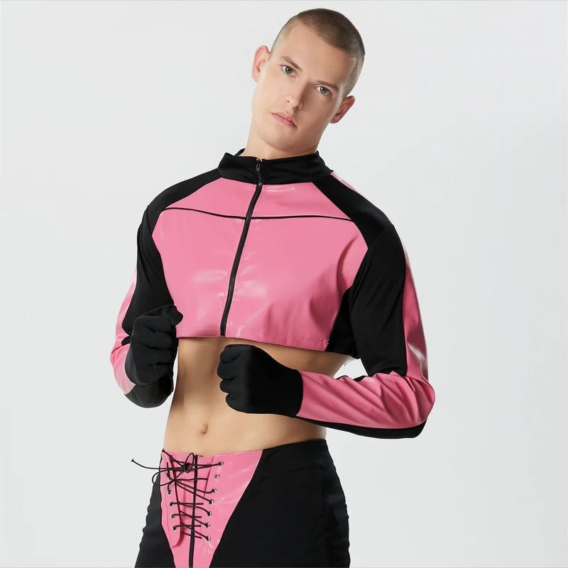 ORVLS Metallic Gloved Crop Top | dmunderwear variant image