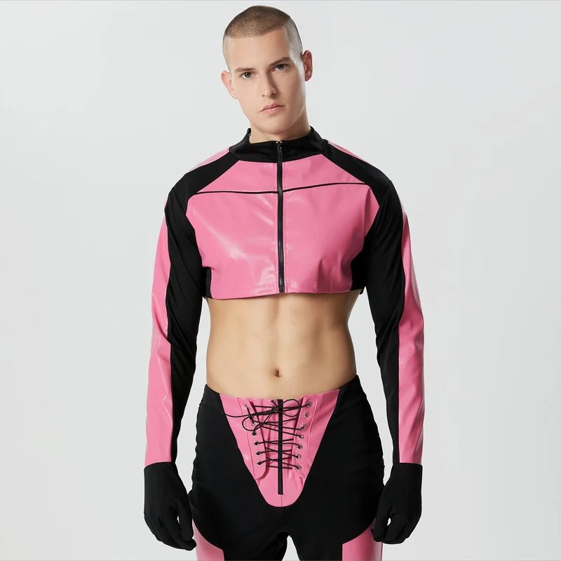 ORVLS Metallic Gloved Crop Top | dmunderwear detail image 3
