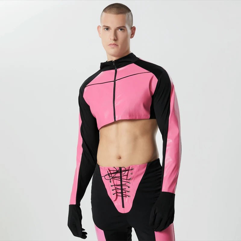ORVLS Metallic Gloved Crop Top | dmunderwear detail image 4