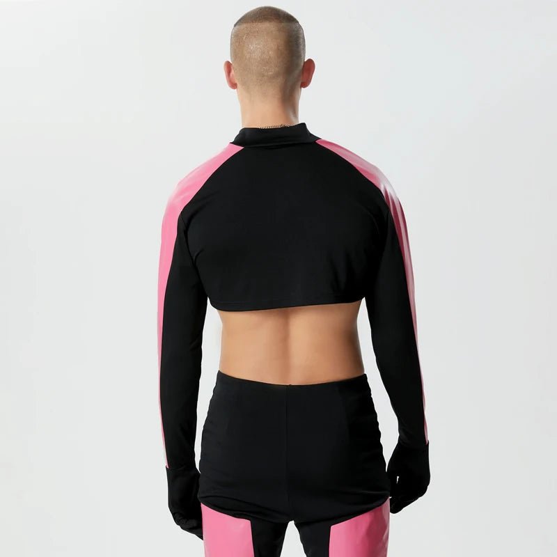 ORVLS Metallic Gloved Crop Top | dmunderwear detail image 5