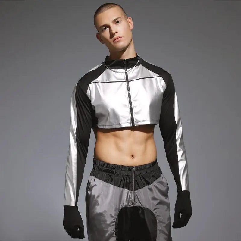 ORVLS Metallic Gloved Crop Top | dmunderwear detail image 8