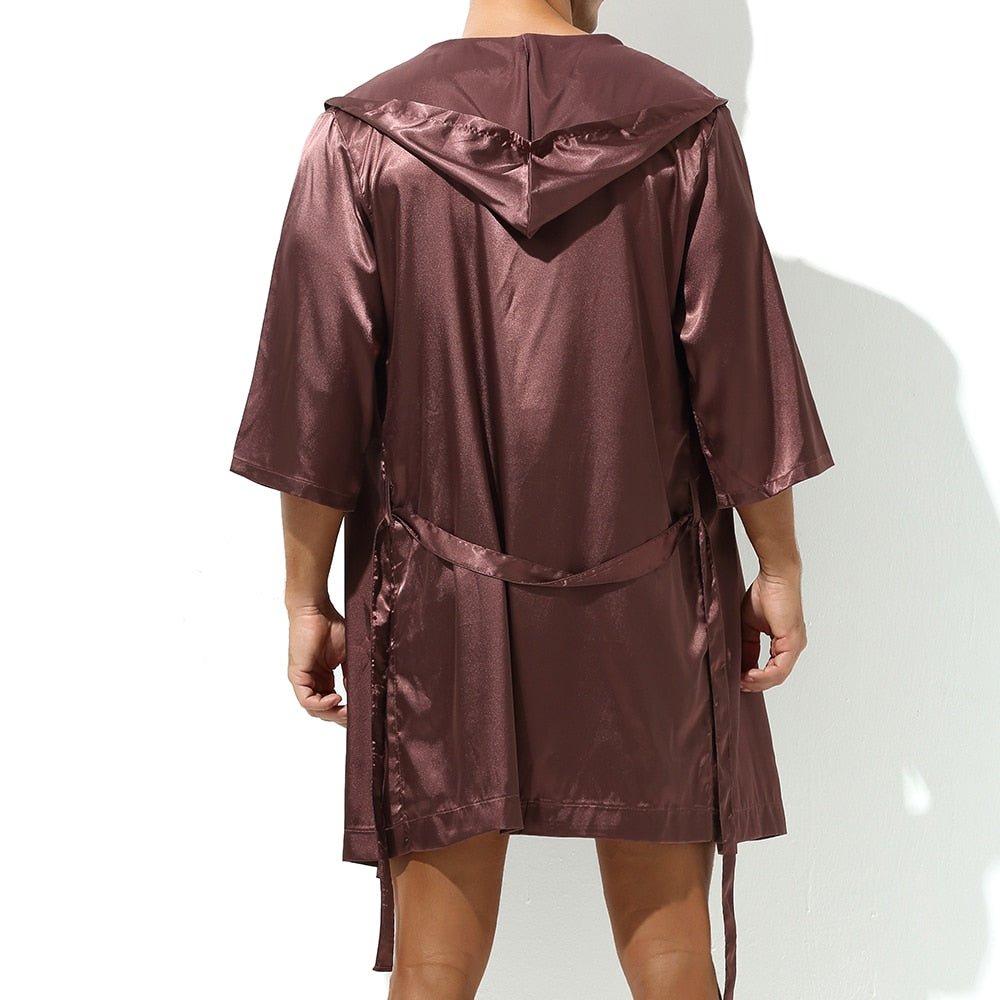 Metallic Hooded Robe + Boxers | dmunderwear detail image 7