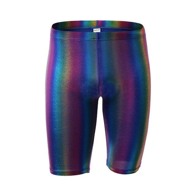 Metallic Rainbow Capri Shorts | dmunderwear detail image 3