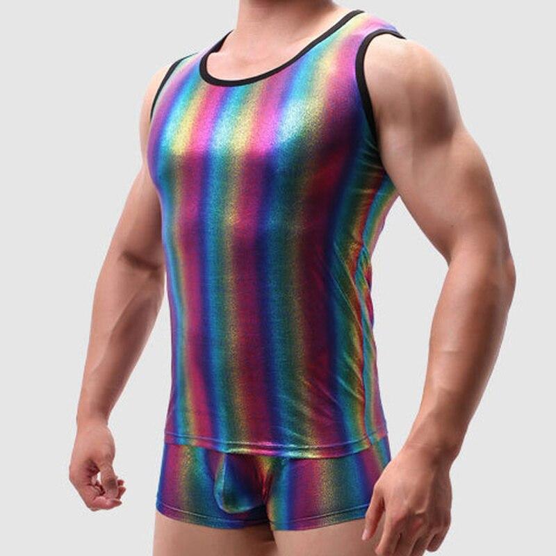 Metallic Rainbow Tanktop + Boxers | dmunderwear detail image 4